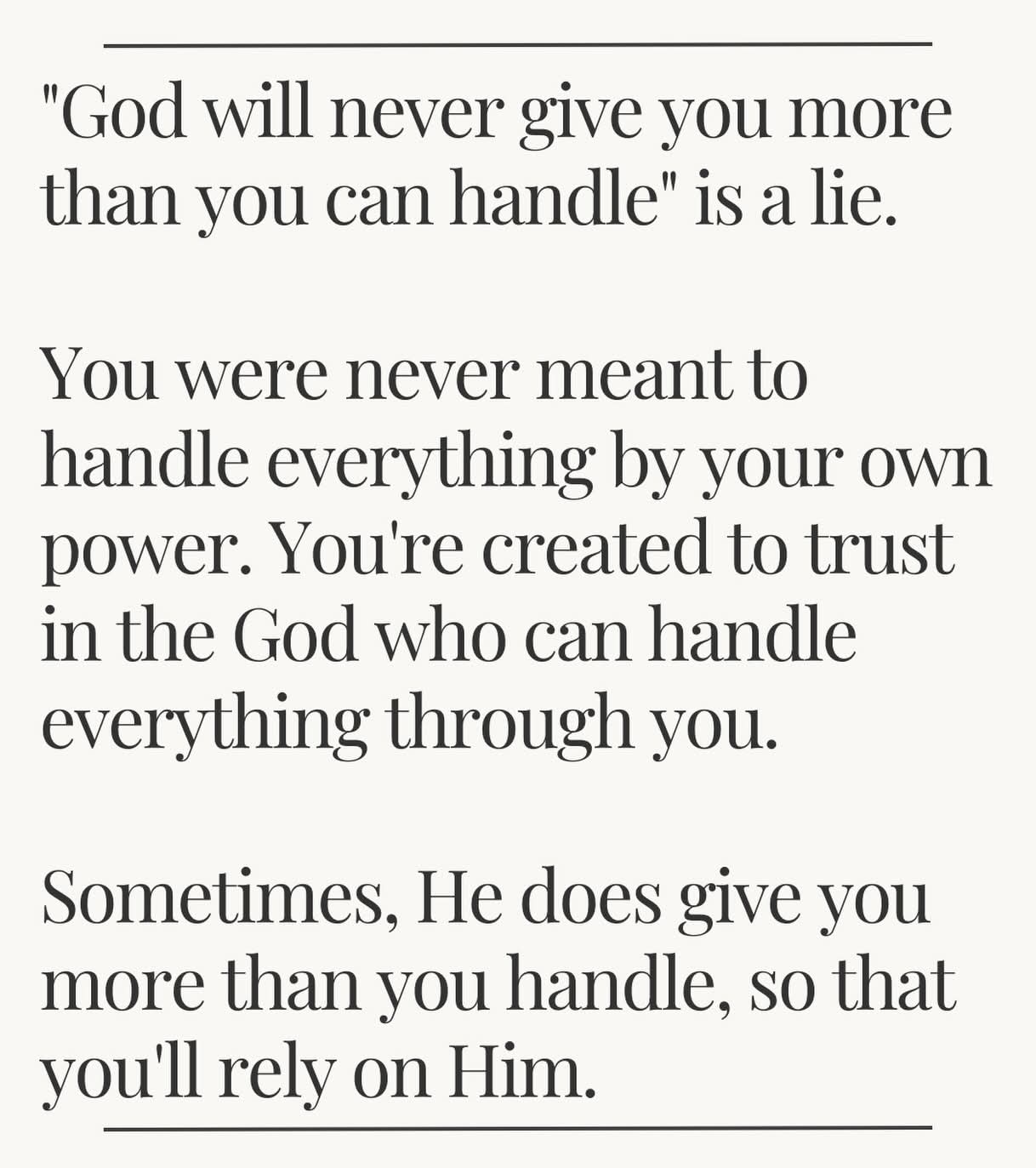 more than I can handle